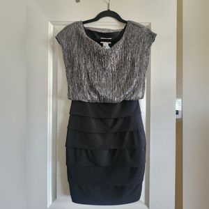 Shimmer silver & Black dress